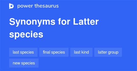 latter thesaurus